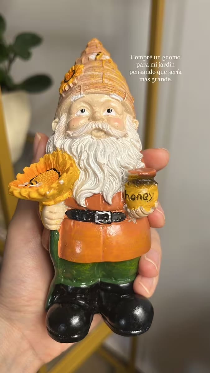 Customer photo review of Lustiger Imker-Gartenzwerg mit Sonnenblume – Deko Figur