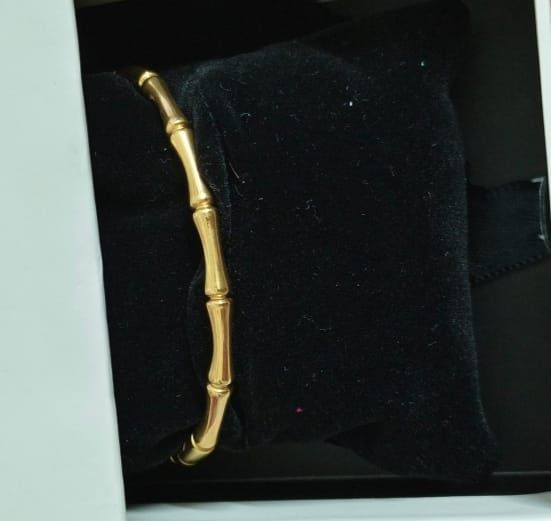 Customer photo review of Golden Bamboo Bracelet