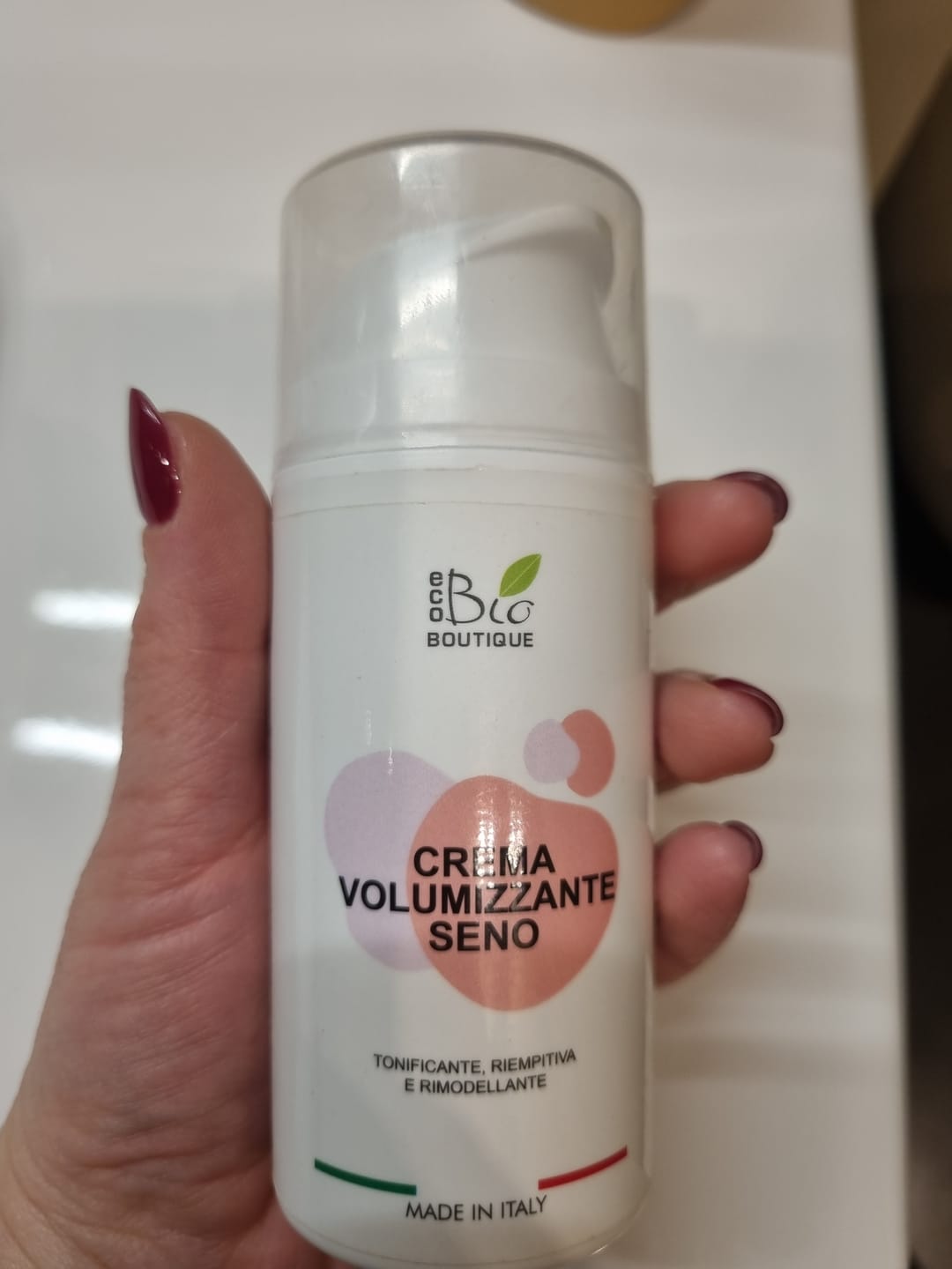Customer photo review of Crema Volumizzante Seno