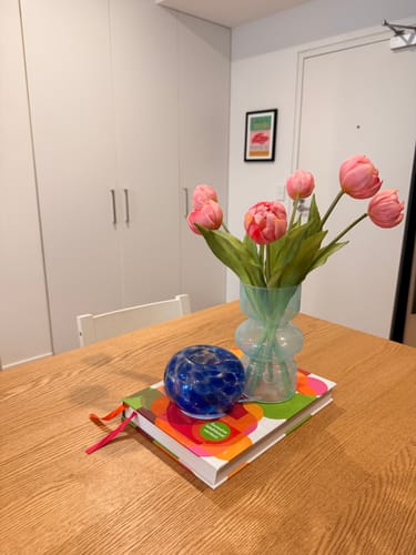 Customer photo review of Pastel pink real touch tulip (3 stems)