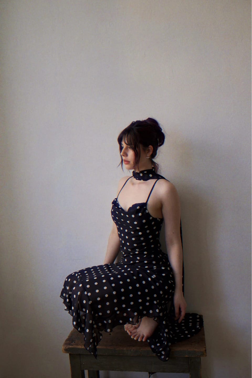 Customer photo review of Valerie Polka Dot Maxi Dress