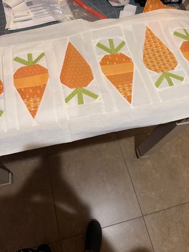 Customer photo review of The Perfect Carrot Runner Paper Pattern