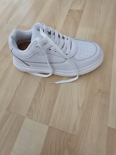 Customer photo review of ELEVATESHOES WHITE CASUAL