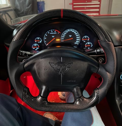 Customer photo review of Genuine Carbon Fiber Steering Wheel For C5 Corvette 1997-2004