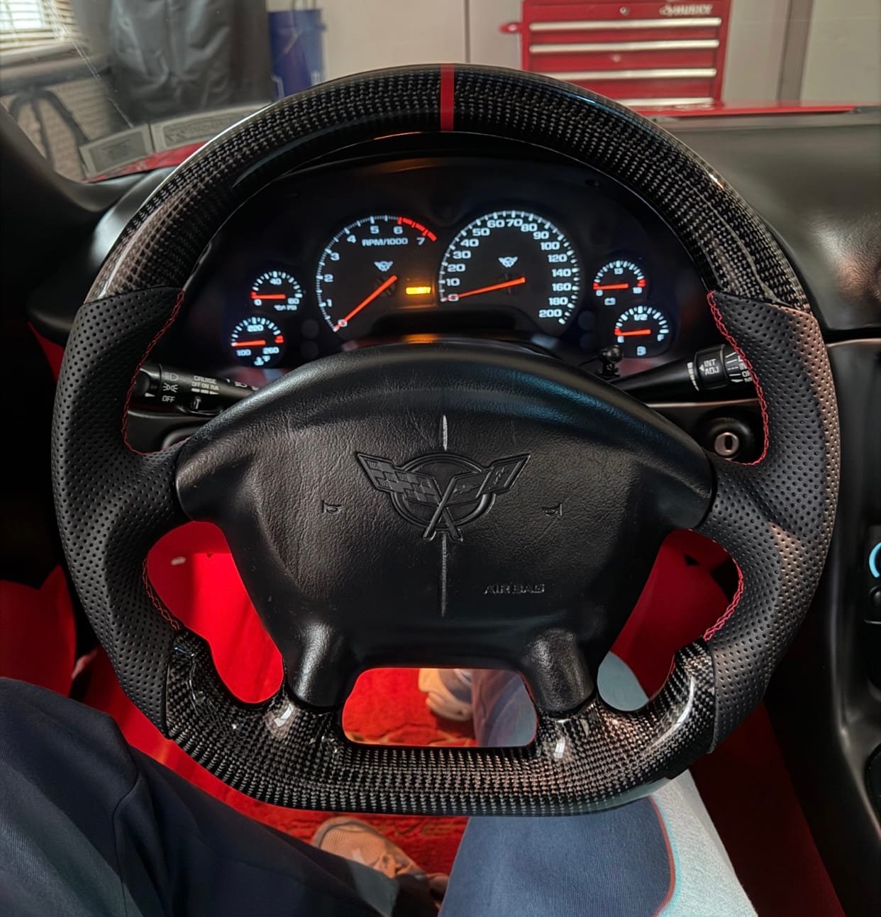 Customer photo review of Genuine Carbon Fiber Steering Wheel For C5 Corvette 1997-2004