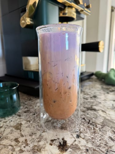 Customer photo review of FLUR Iced Coffee Glasses