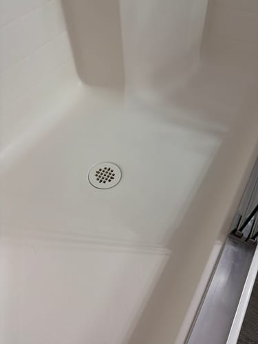 Customer photo review of Floor Crack Repair - Tub and Shower Repair Kit