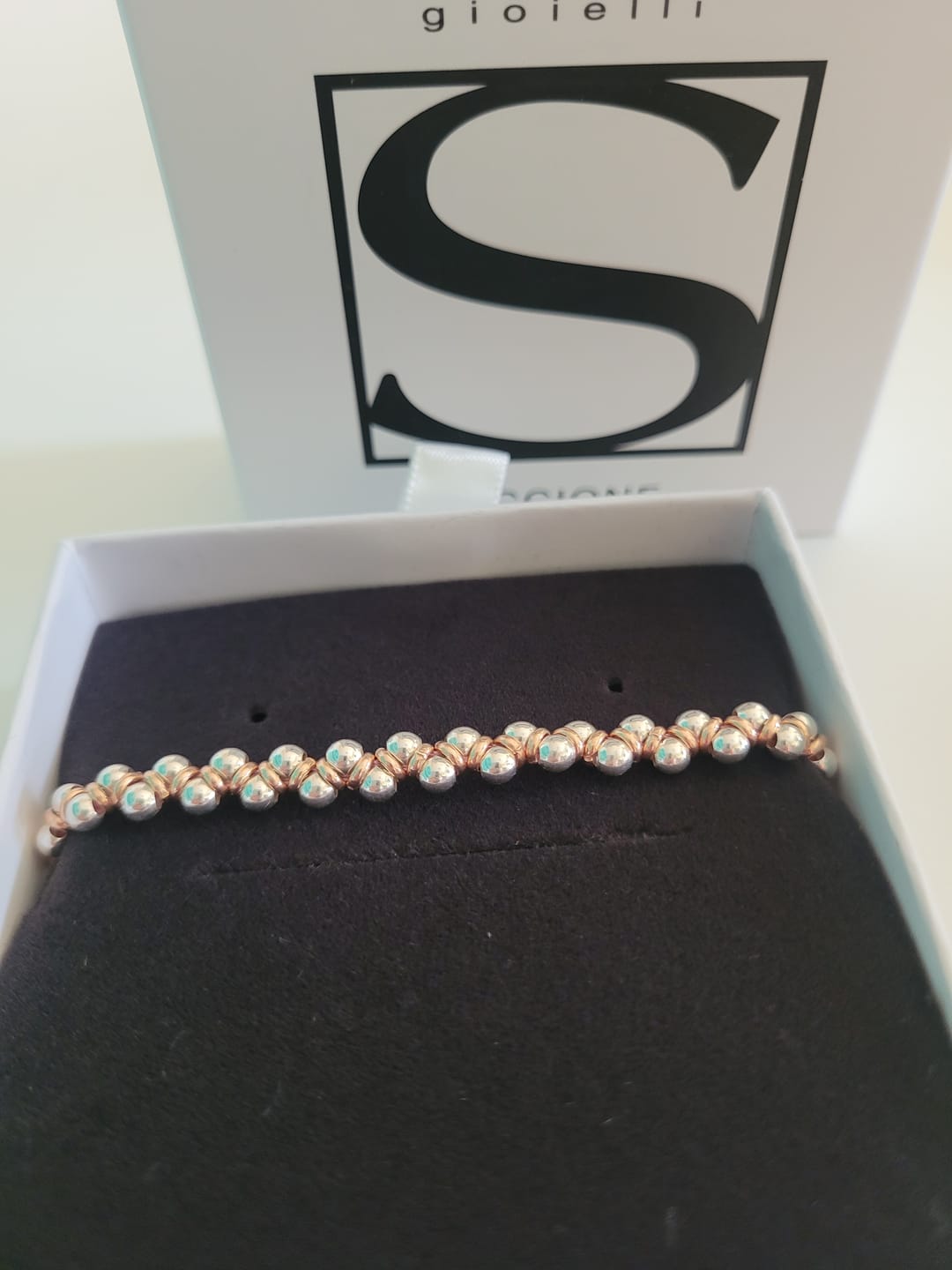 Customer photo review of Bracciale Spadarella Onda Baby Rosa