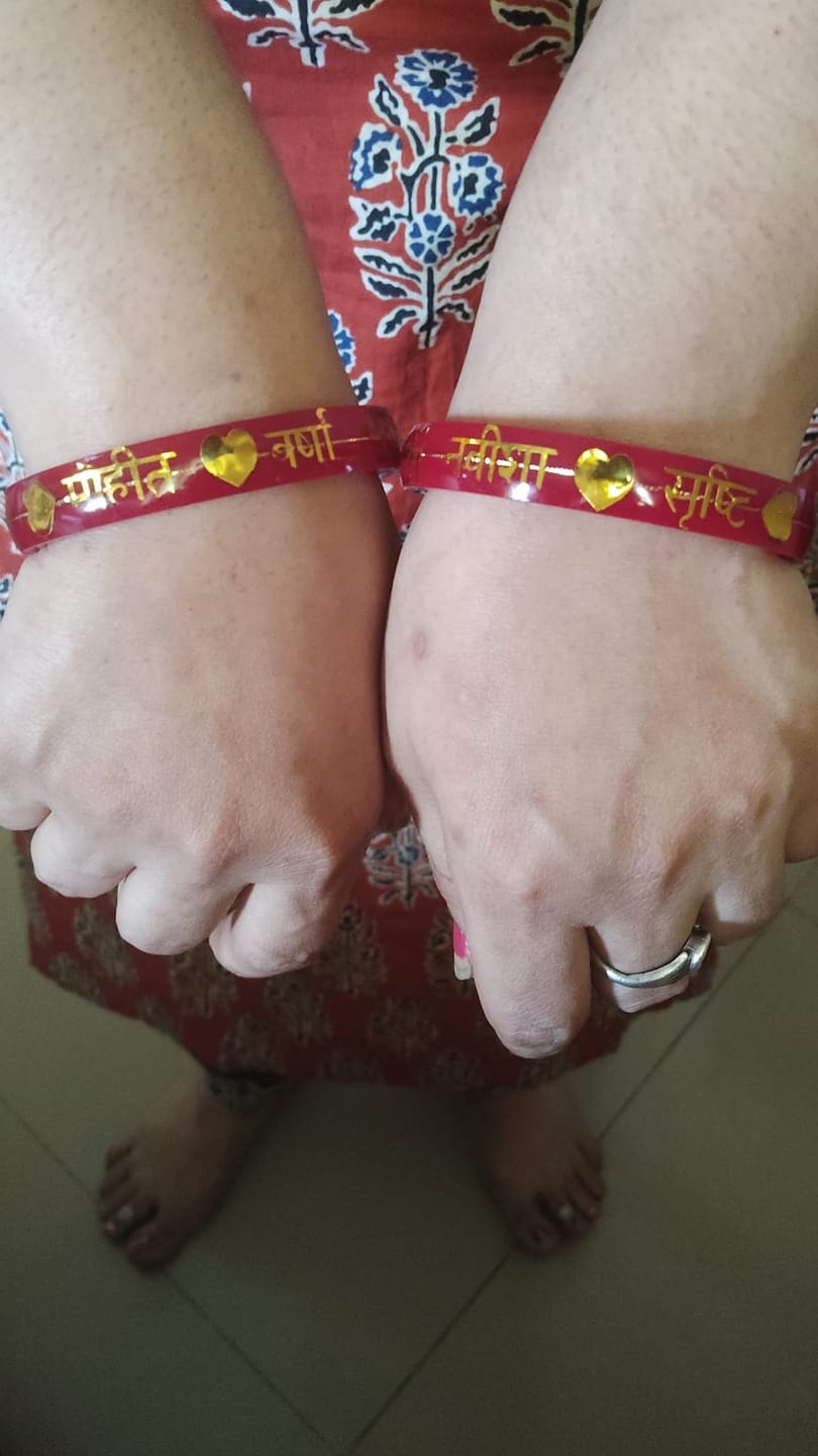 Customer photo review of Anmol Bandhan Gold Bangles –  Love & Togetherness crafted in Gold