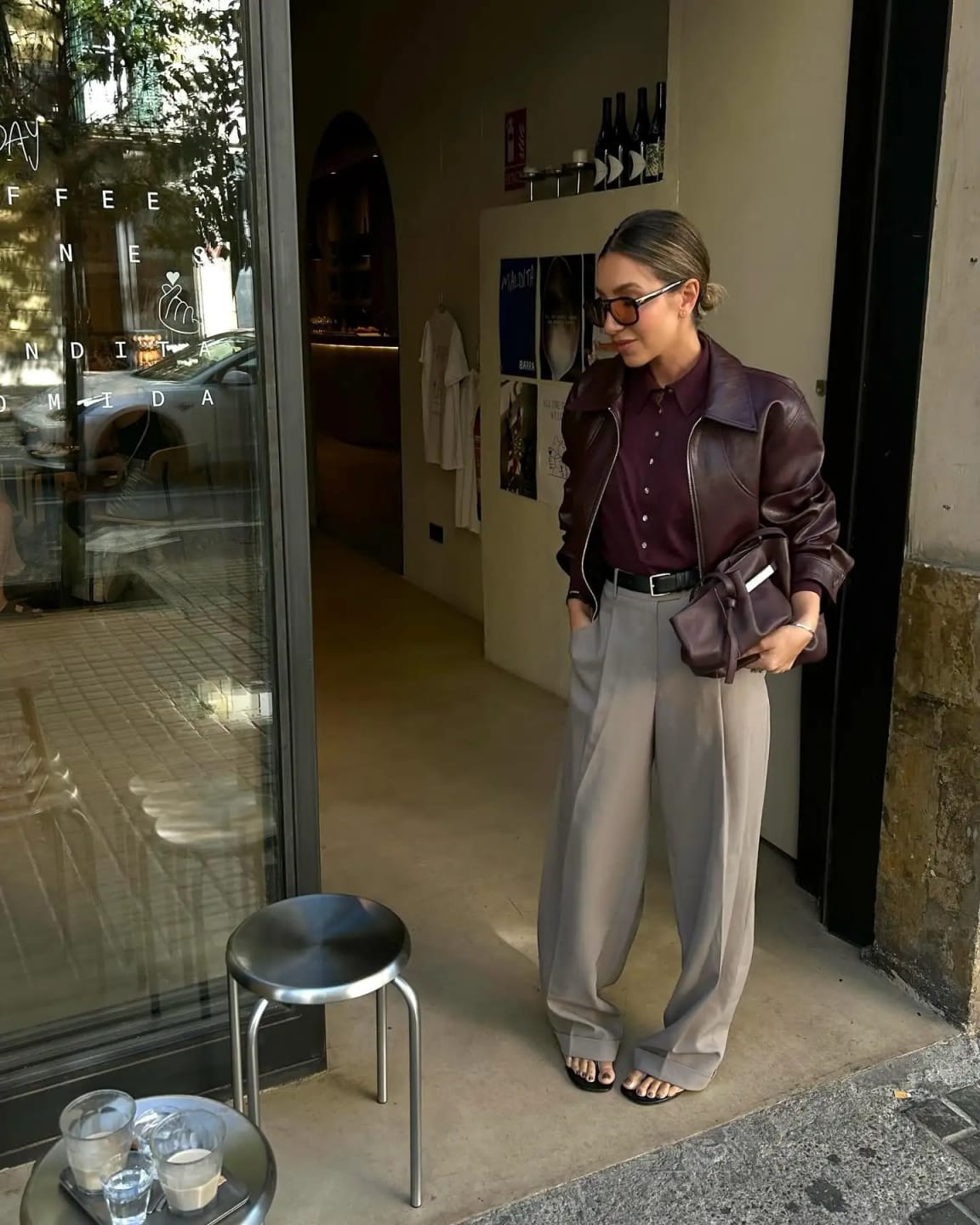 Customer photo review of Erika Zip Up Leather Jacket