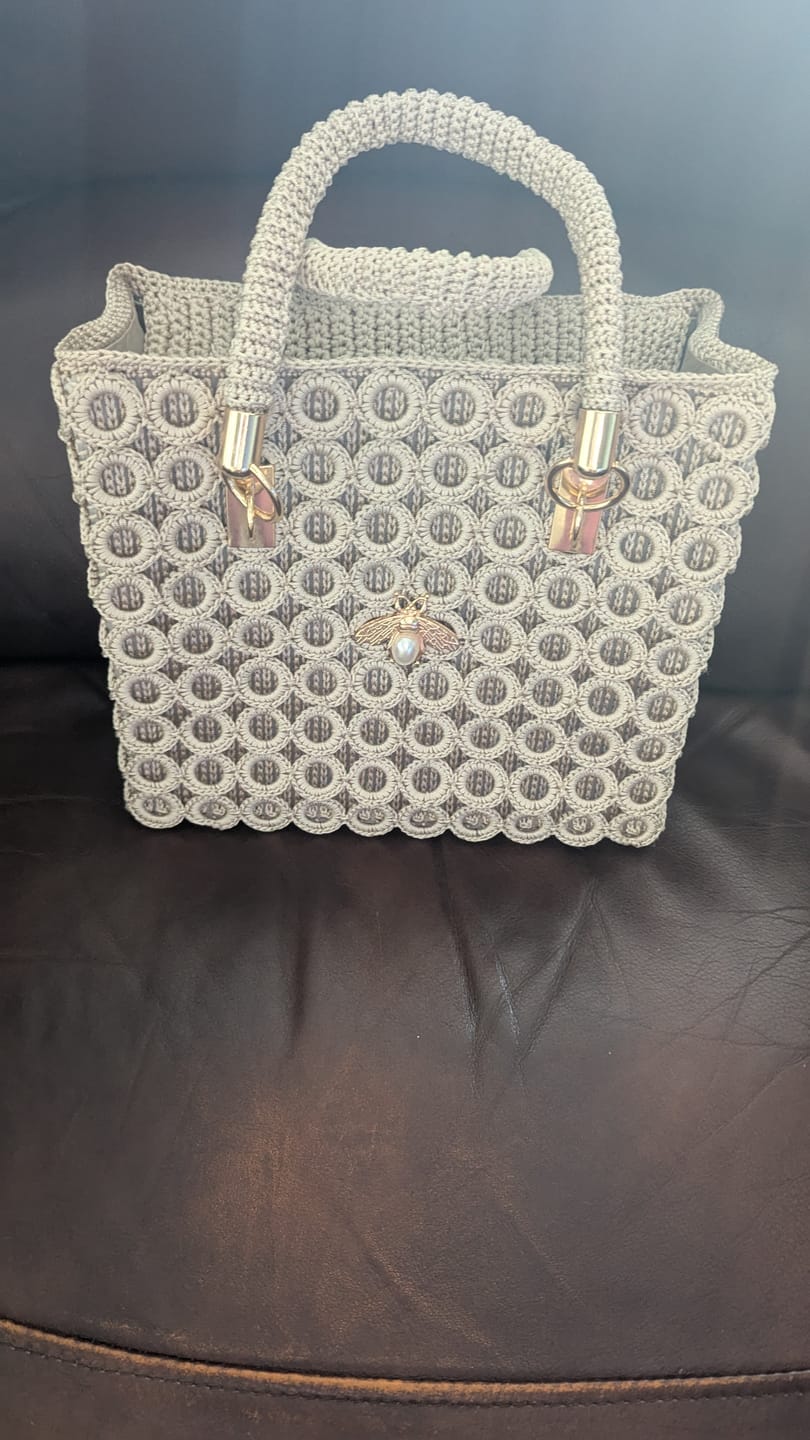 Customer photo review of CrochetPark™ Linden Whisper Clutch Cross Stitch DIY kit