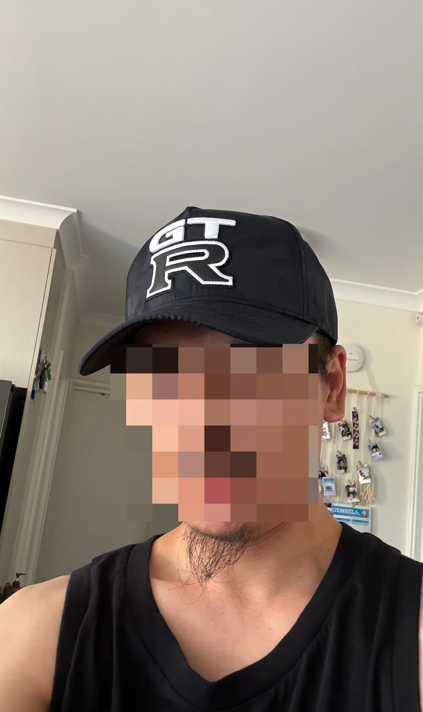 Customer photo review of Nissan GTR Camo A-Frame Cap