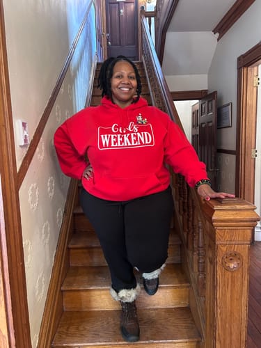 Customer photo review of Girls Weekend Hoodie