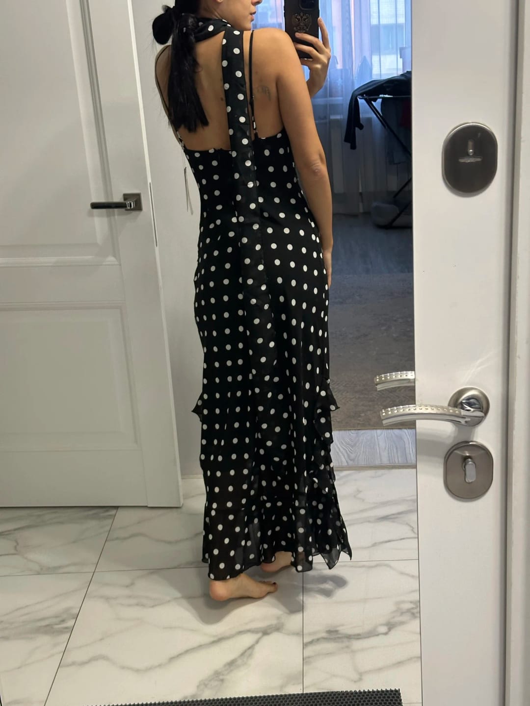 Customer photo review of Valerie Polka Dot Maxi Dress