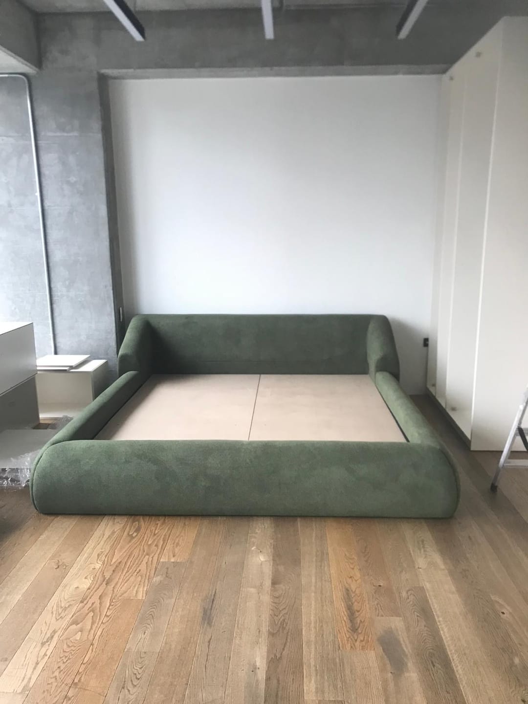 Customer photo review of Suzi Çift Kişilik Karyola Yeşil Bukle