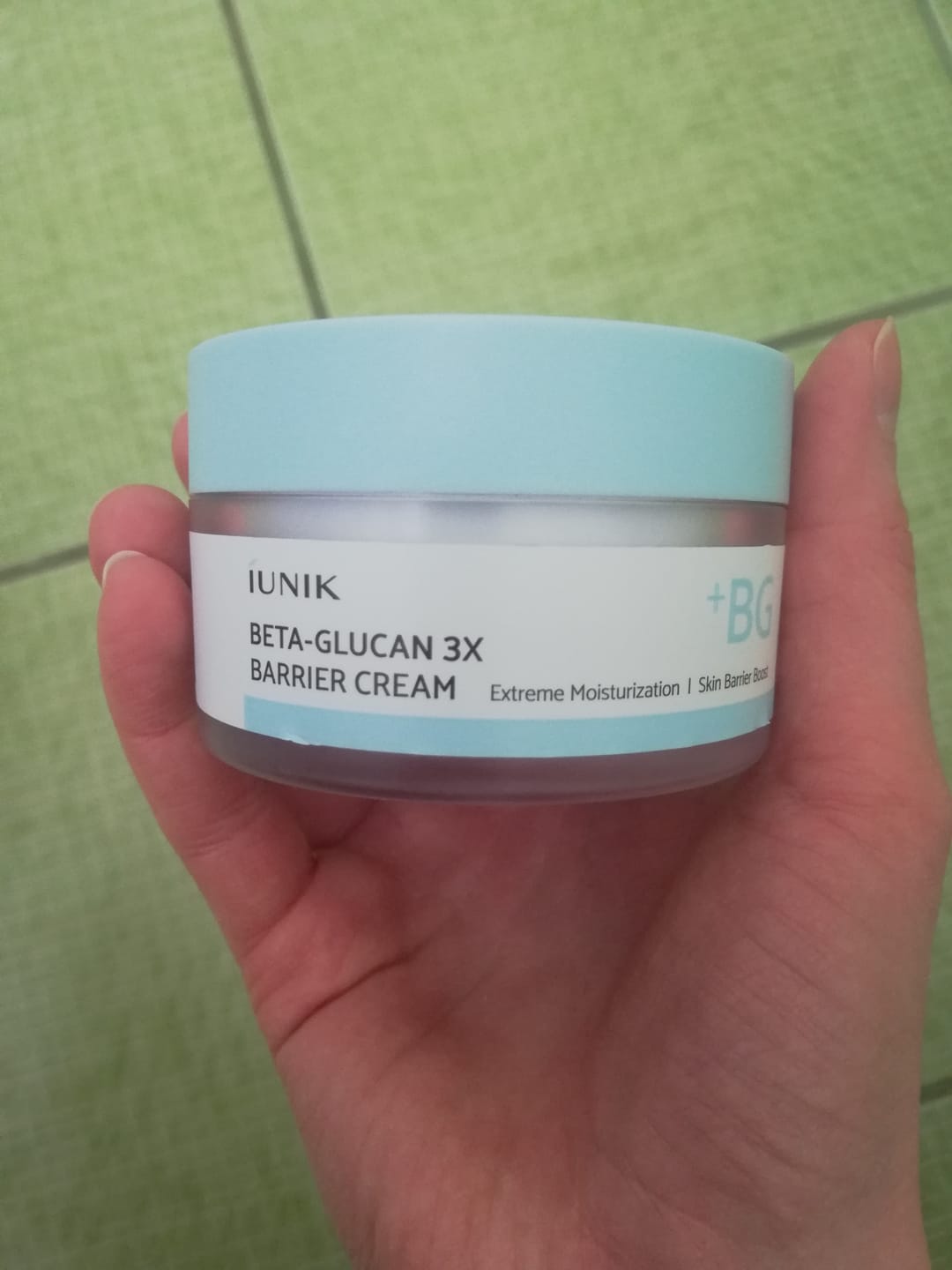 Customer photo review of Nostiprinošs aizsargbarjeras krēms ar beta-glikānu iUNIK Beta-Glucan 3X Barrier Cream