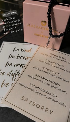 Customer photo review of »Meine Schatten« Blockadenlöser-Armband aus Hämatit und Onyx inkl. abgebrochenem Stern