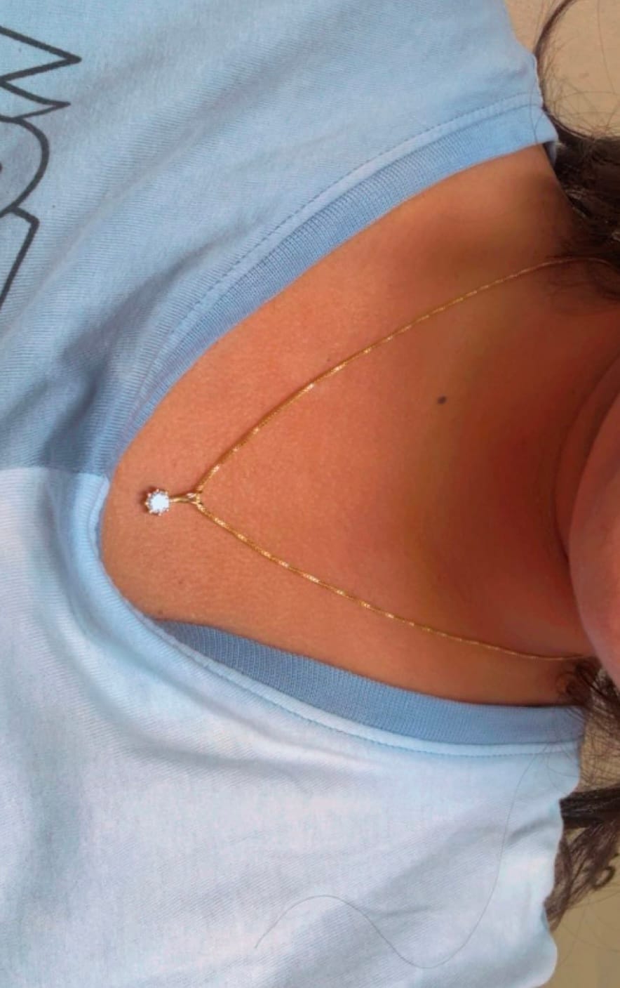 Customer photo review of Royal Solitaire Necklace