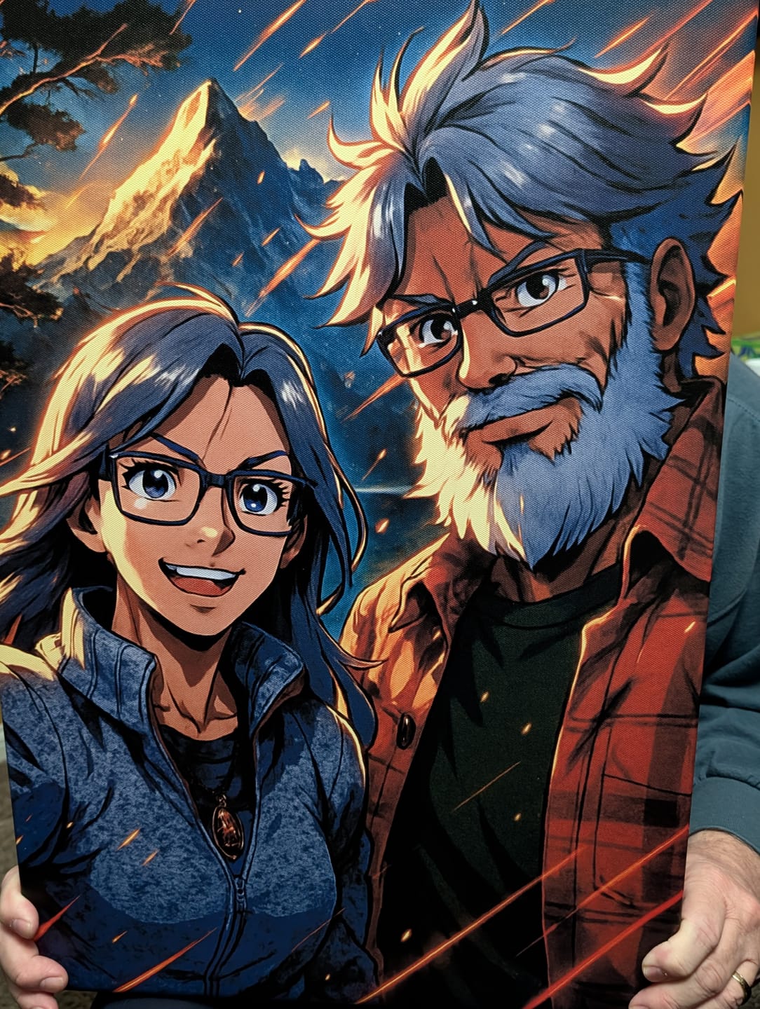 Customer photo review of Personalized Canvas - Portrait in Anime style