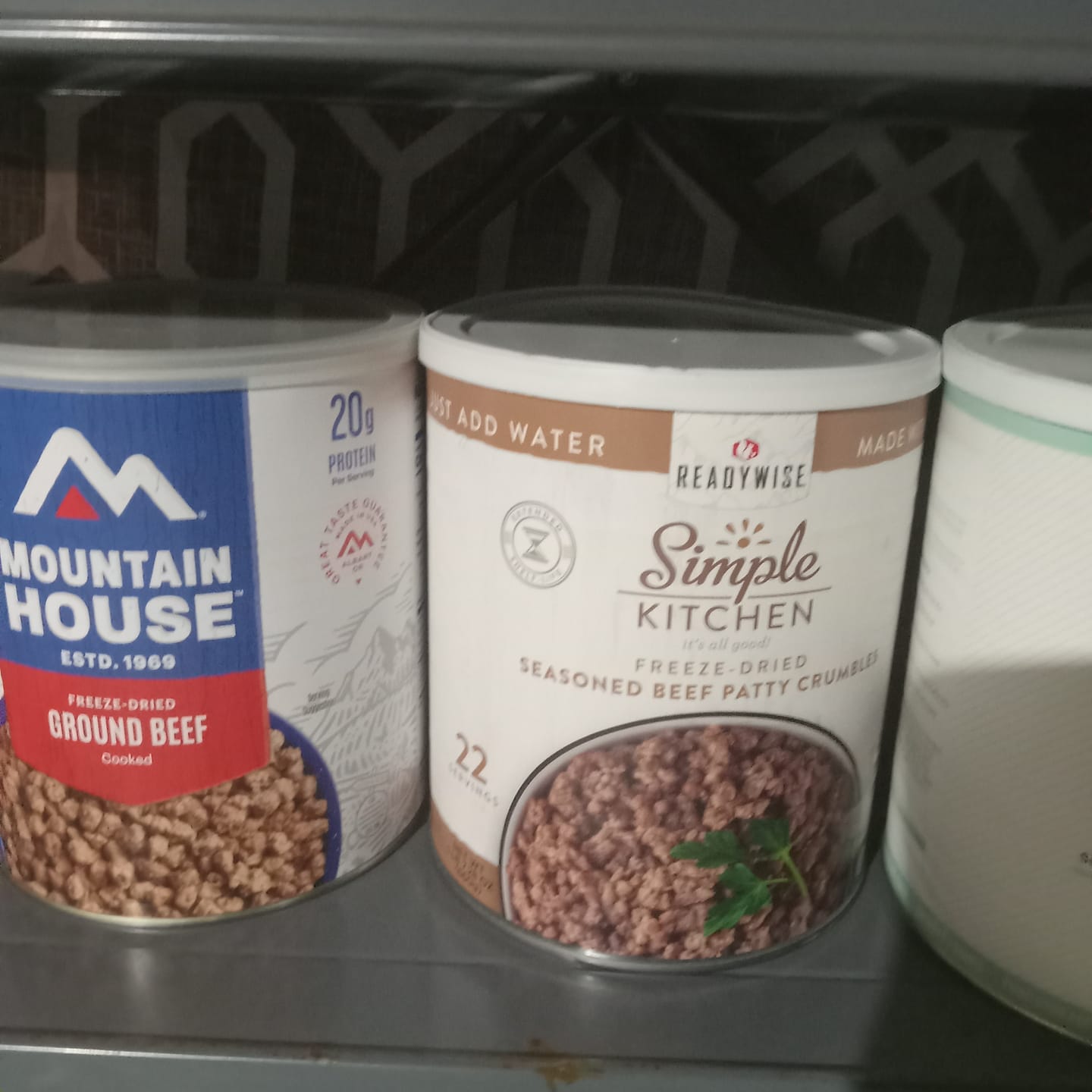 Customer photo review of Seasoned Beef Patty Crumbles – Freeze-Dried #10 Can – 22 Servings | ReadyWise