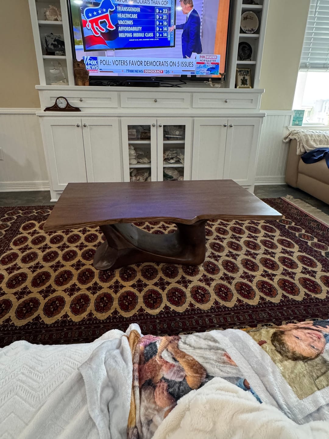 Customer photo review of Mid Century Live Edge Coffee Table – Rustic Farmhouse Reclaimed Wood Side Table