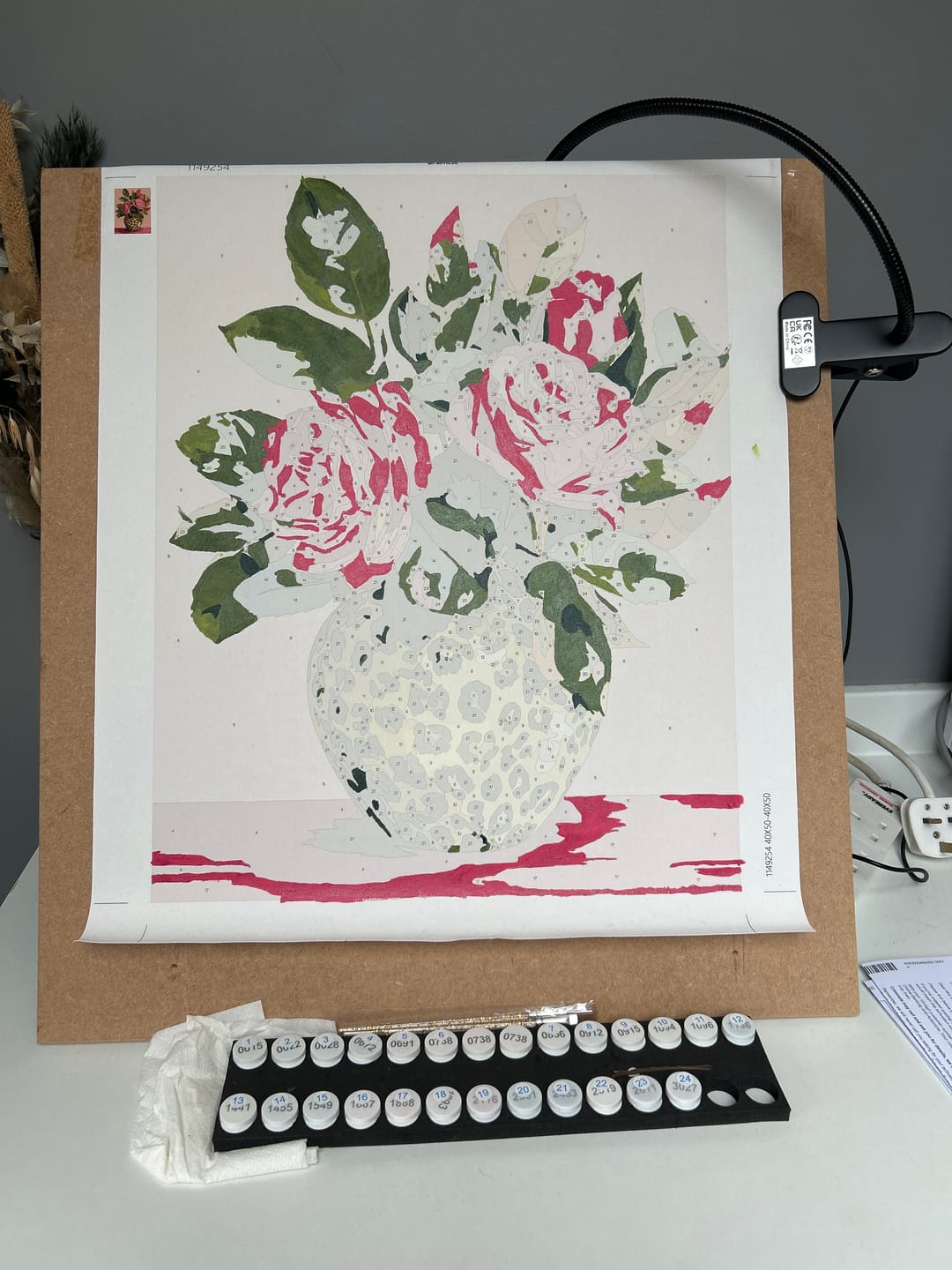 Customer photo review of Wild Roses | Paint by Number