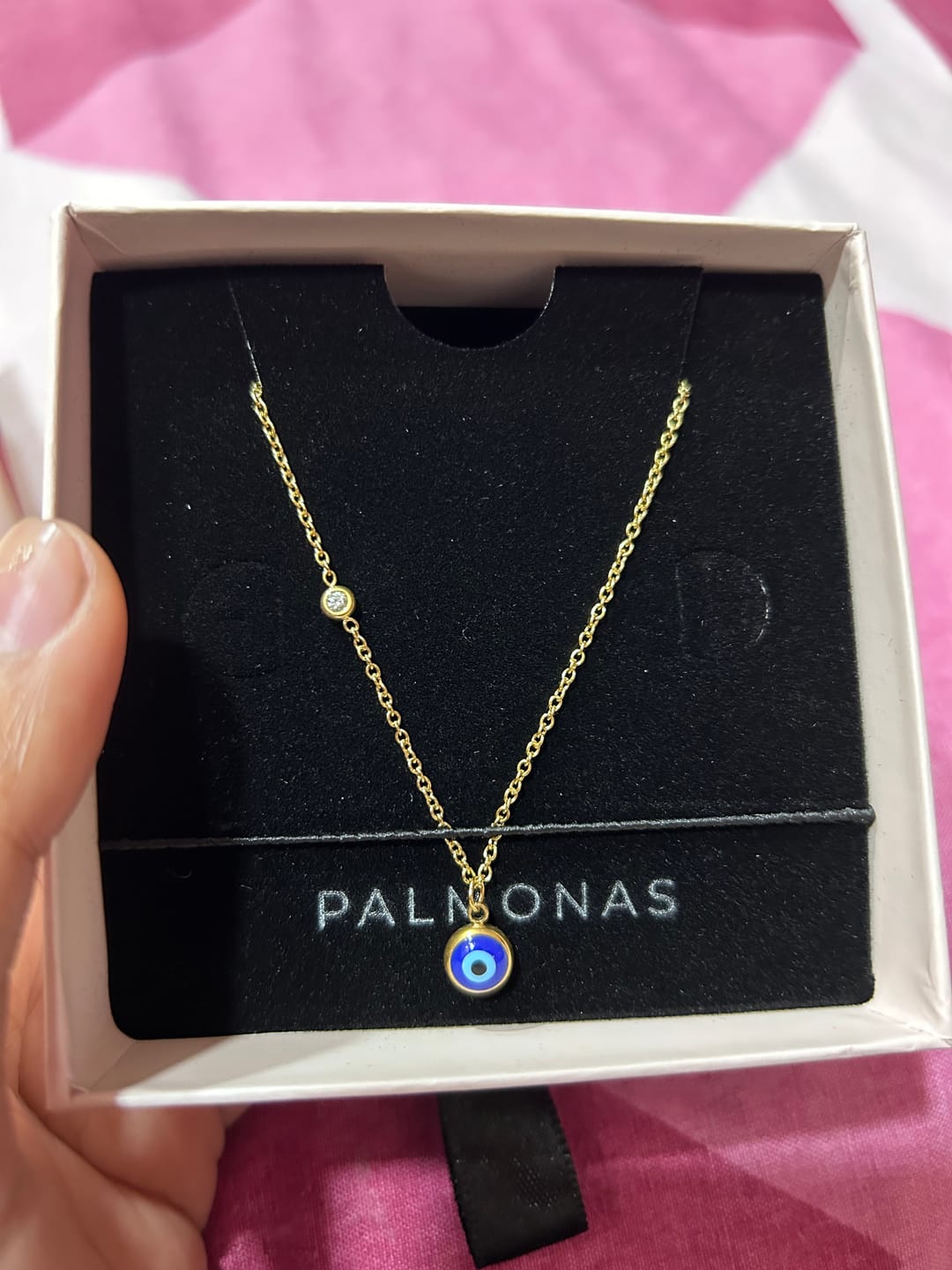 Customer photo review of Evil Eye Necklace