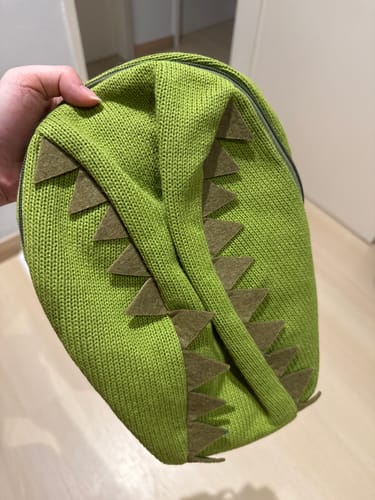 Customer photo review of Anky the Dino Toddler Backpack