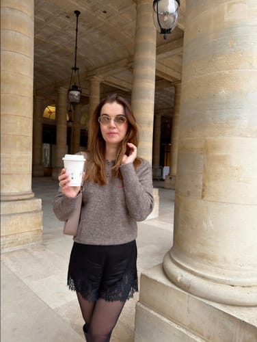 Customer photo review of Wool-Alpaca Polo Sweater