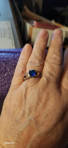 Customer photo review of Angel Wing Birthstone Ring - Personalized Memorial Ring