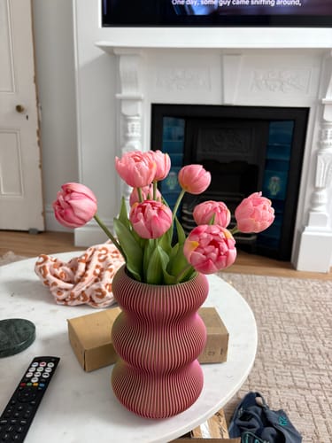 Customer photo review of Pastel pink real touch tulip (3 stems)