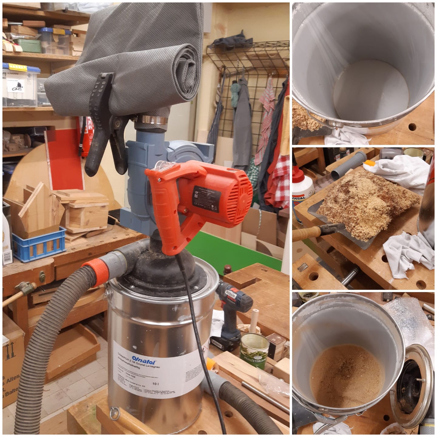 Customer photo review of FANZWORK Mobile Absauganlage 900W mit wiederverwendbaren Staubbeutel und Metallgehäuse FZ-BV6902