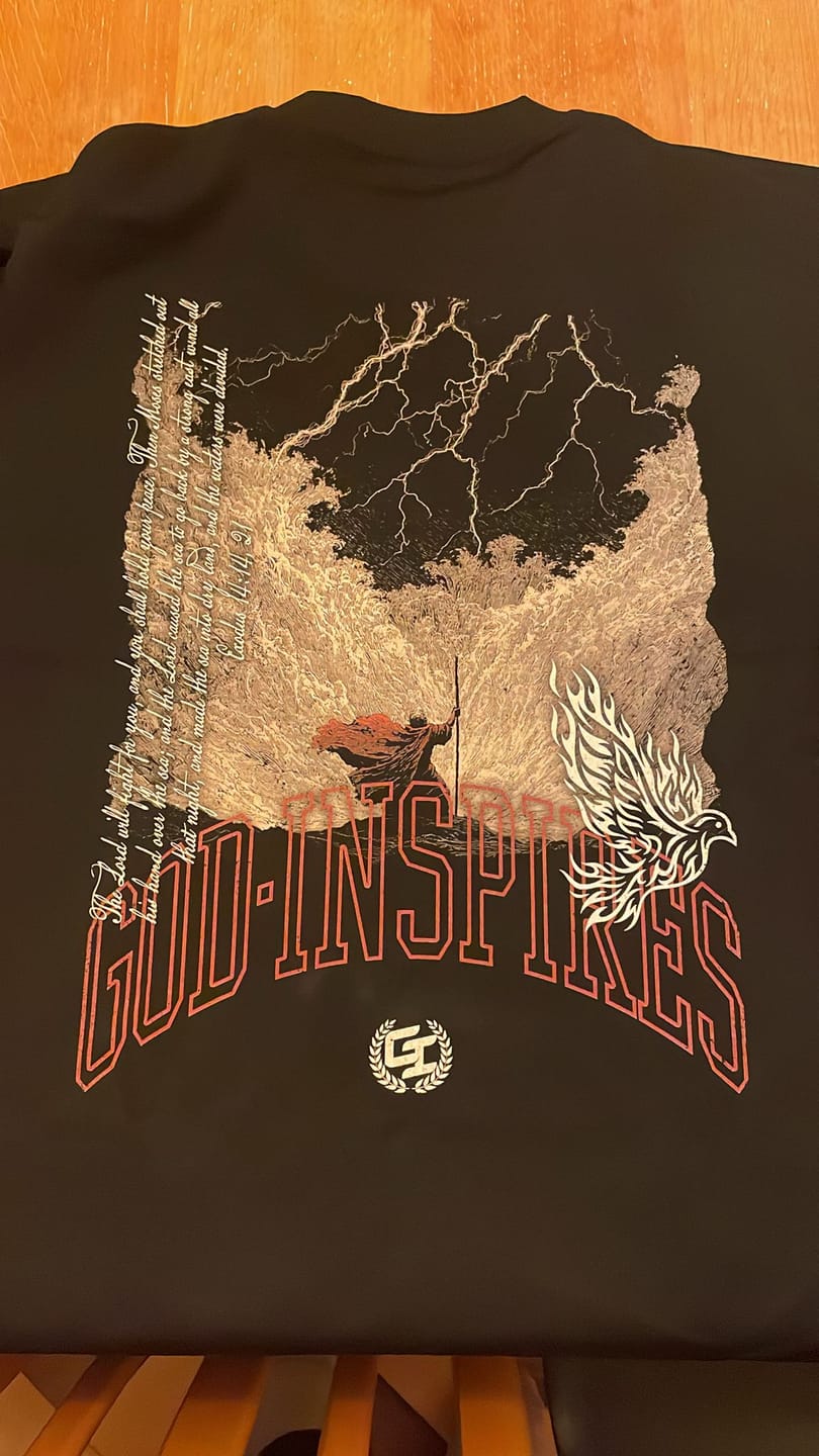 Customer photo review of 'Moses Parting the Red Sea' T-Shirt