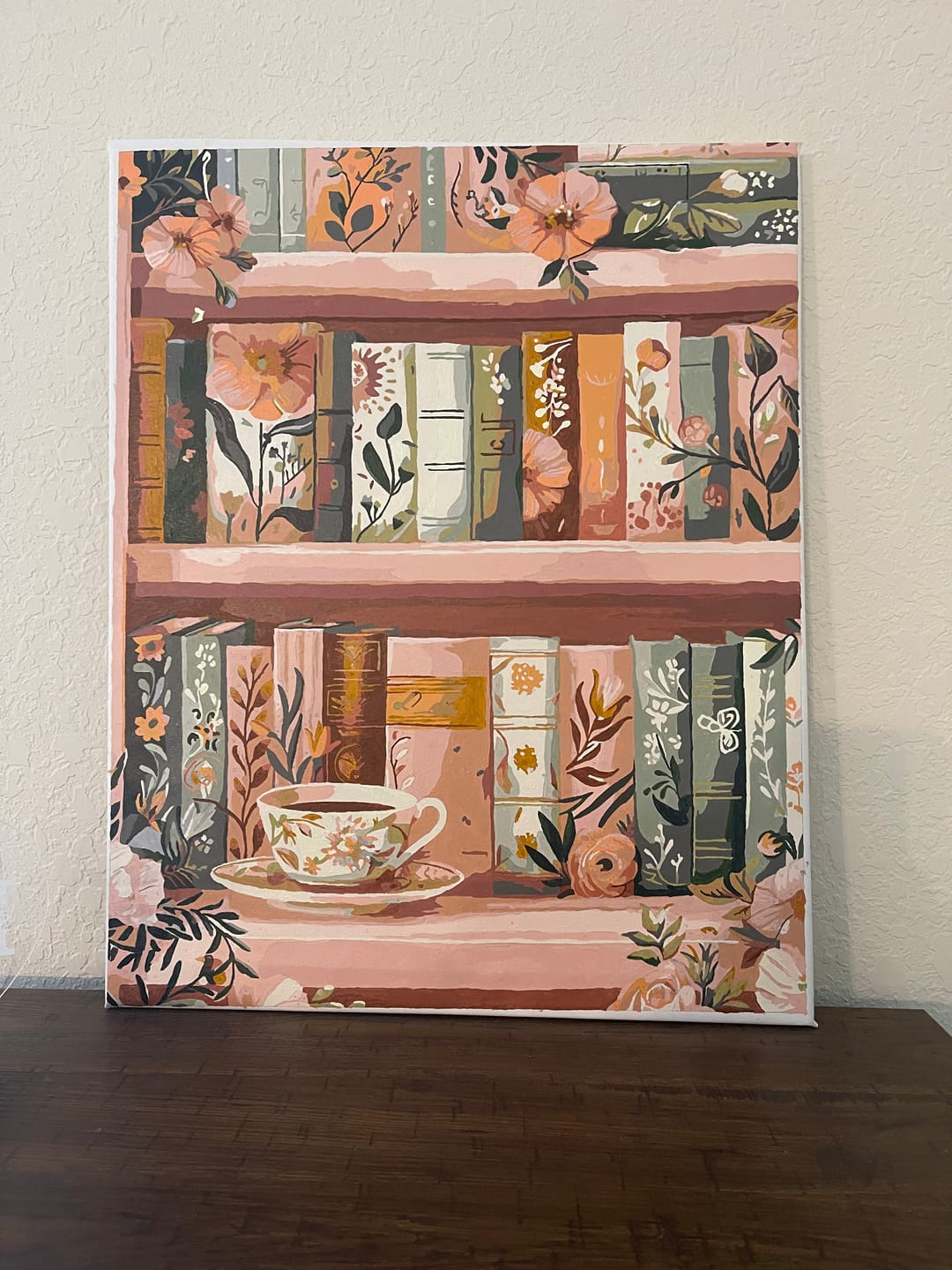 Customer photo review of Blooming library | Paint by Number