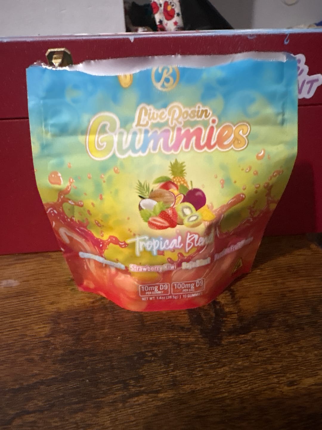 Customer photo review of Tropical Blend Live Rosin Gummies