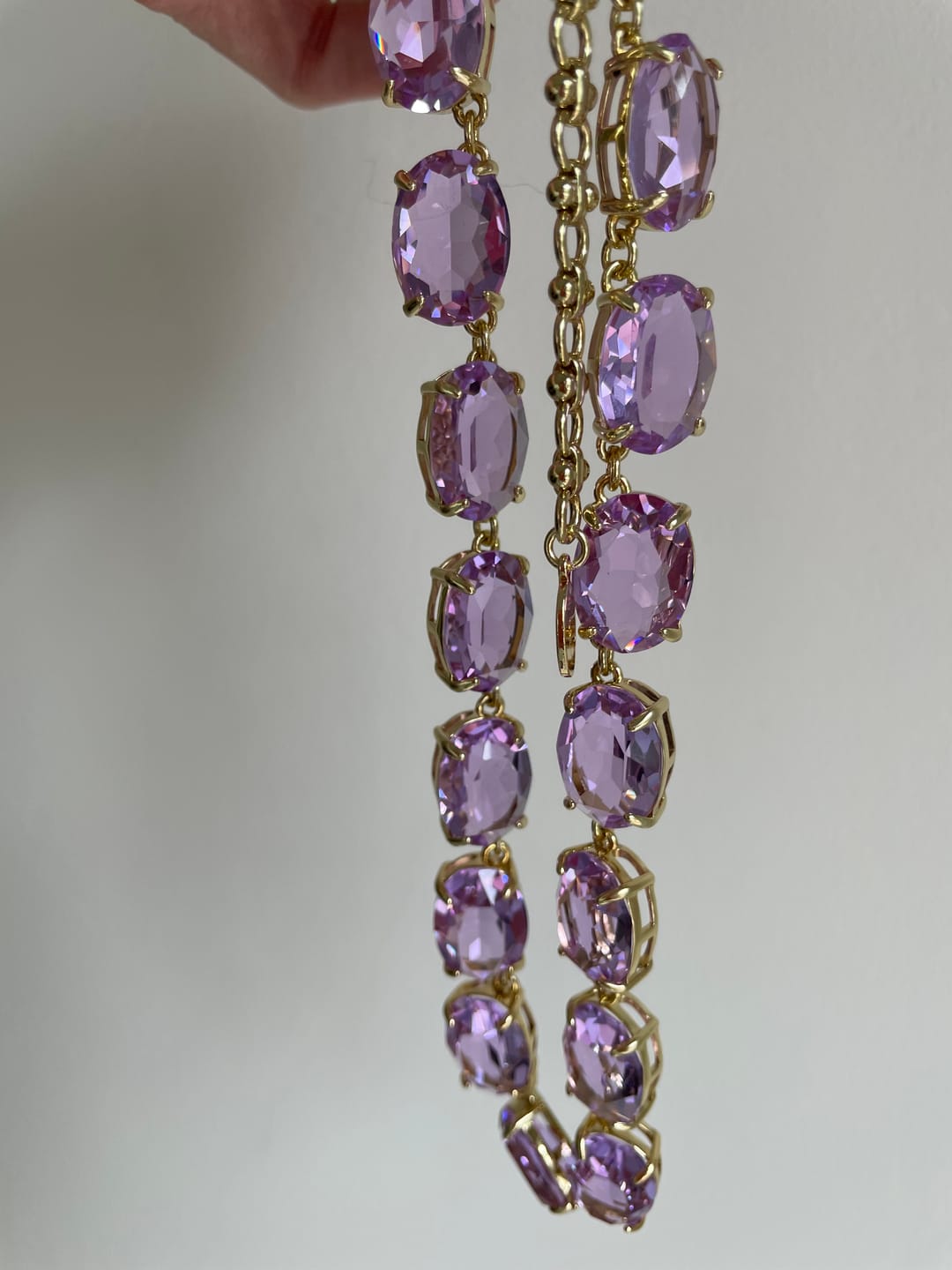 Customer photo review of HEIDI DAUS® "Devil Wears Heidi" Crystal Oval Necklace