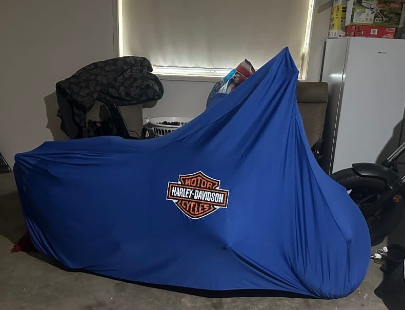 Customer photo review of Indoor Custom Motorcycle Covers