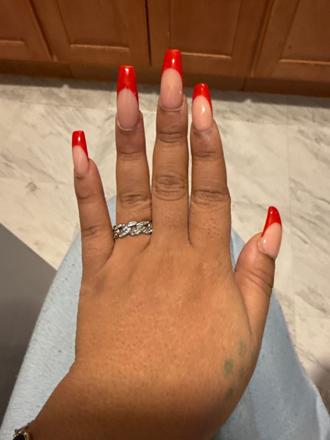 Customer photo review of Iced Cuban Link Ring