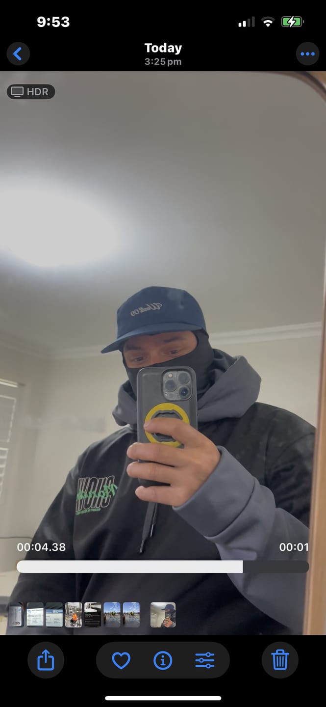 Customer photo review of 5 Panel Nylon - Navy Blue