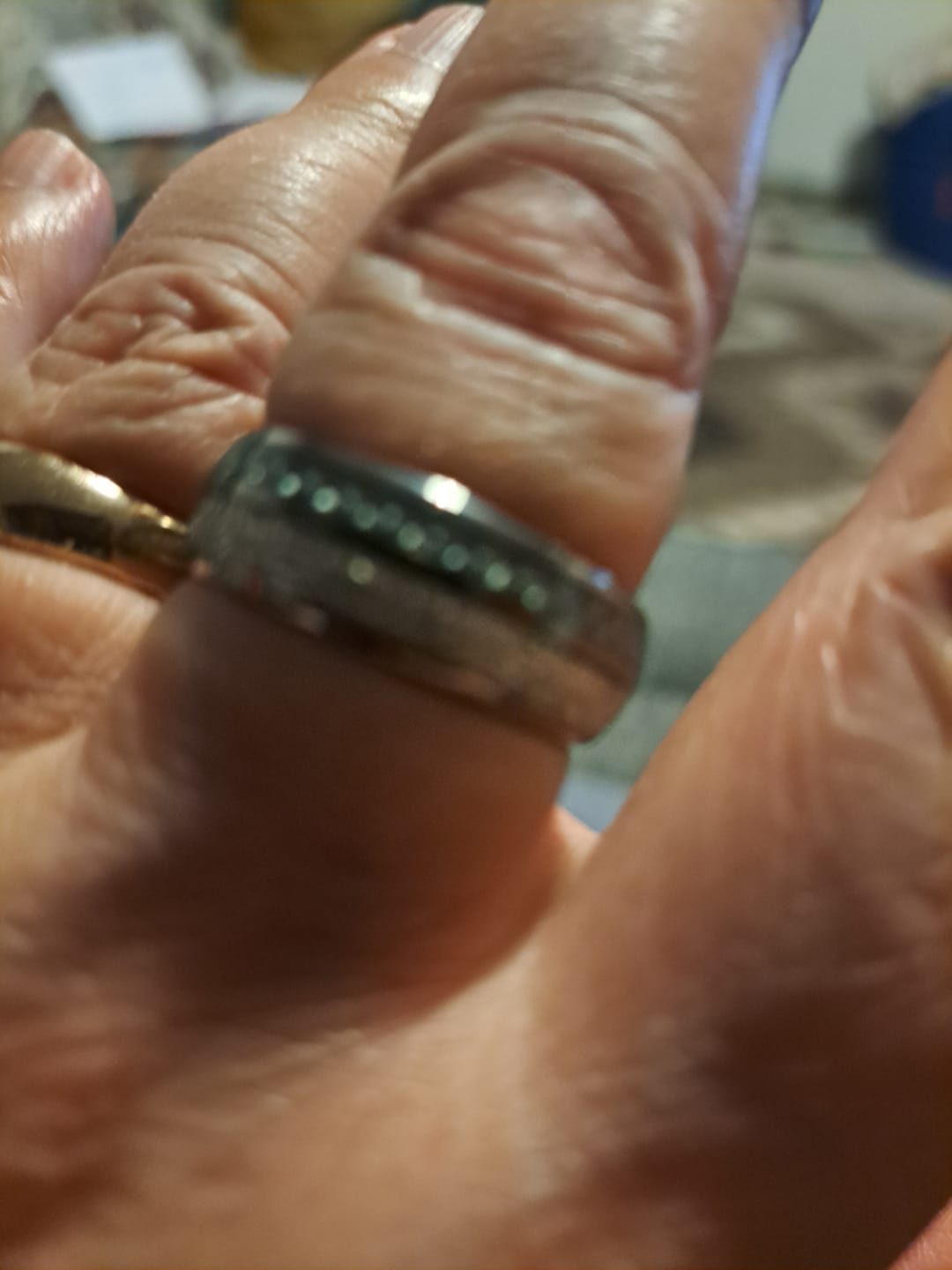 Customer photo review of The Steely Blue 8mm Wonder Ring