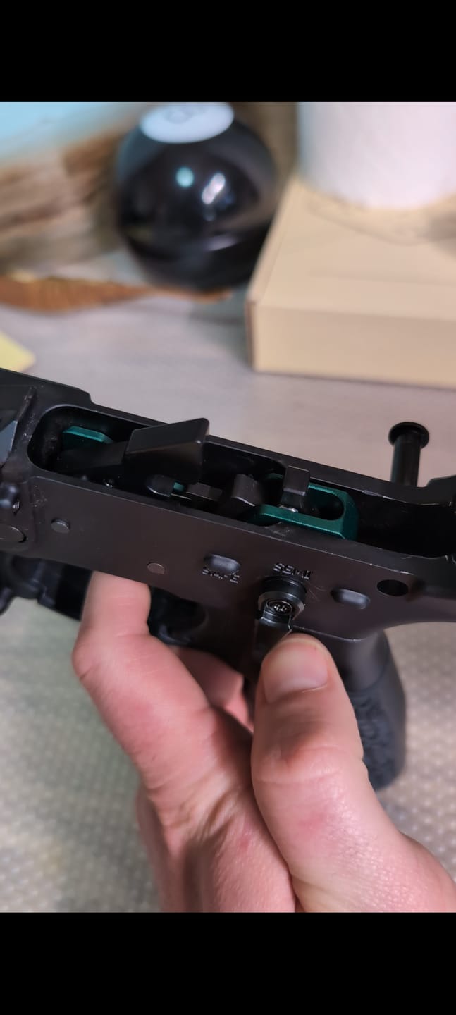 Customer photo review of Partisan Forced-Reset Drop-In Cassette Trigger FRT – AR-15 Platform (USA-Made)