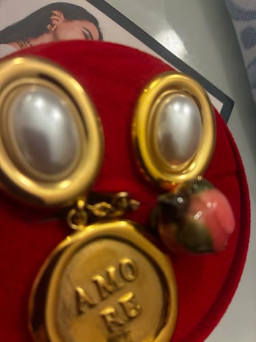 Customer photo review of Orecchini "Cuore di zucchero"