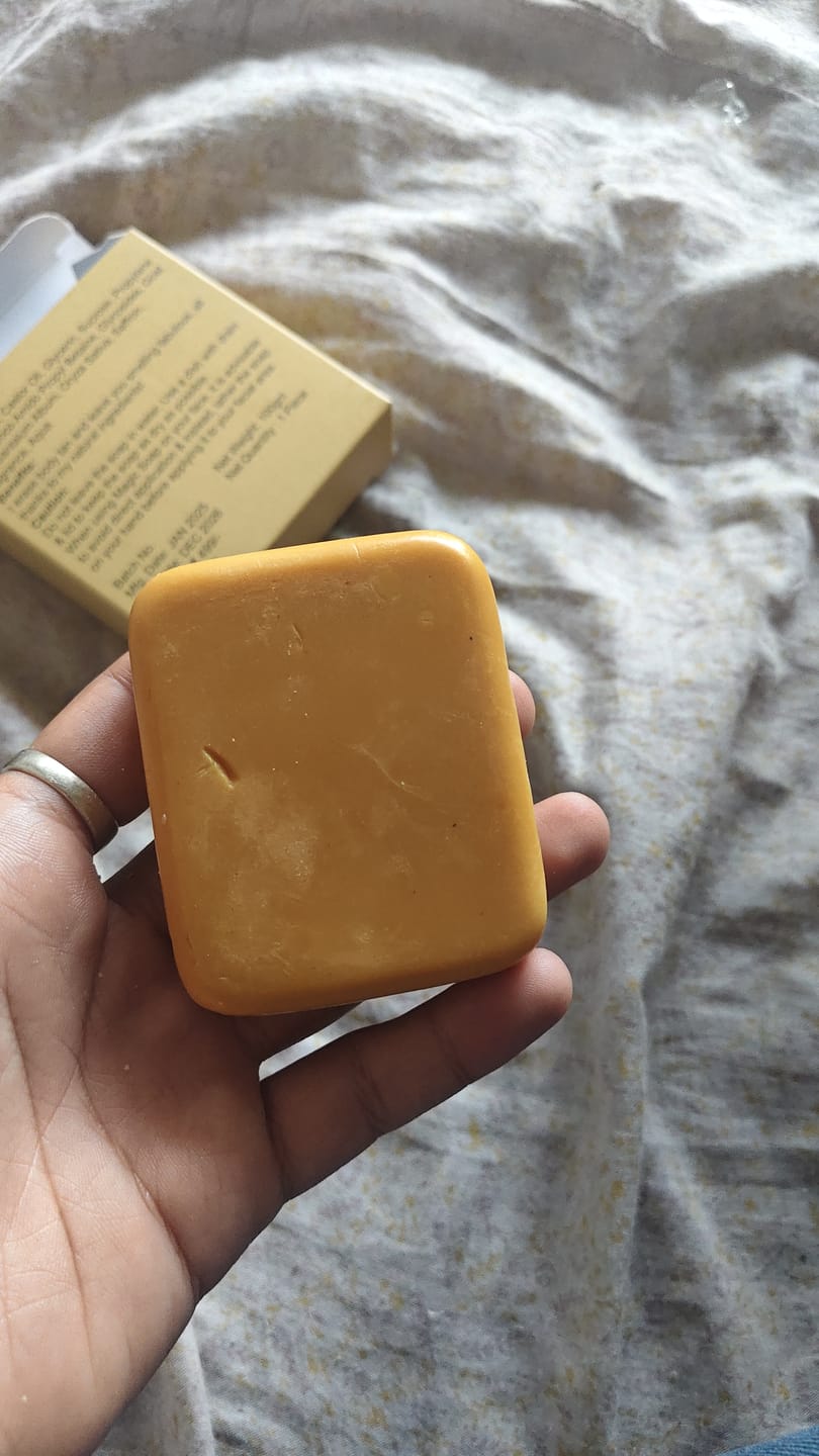 Customer photo review of Magic Soap (Sandal Wood and Saffron Soap)