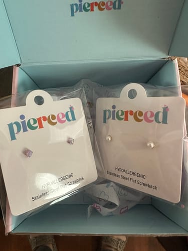 Customer photo review of Fresh Water Pearl Stud Earrings