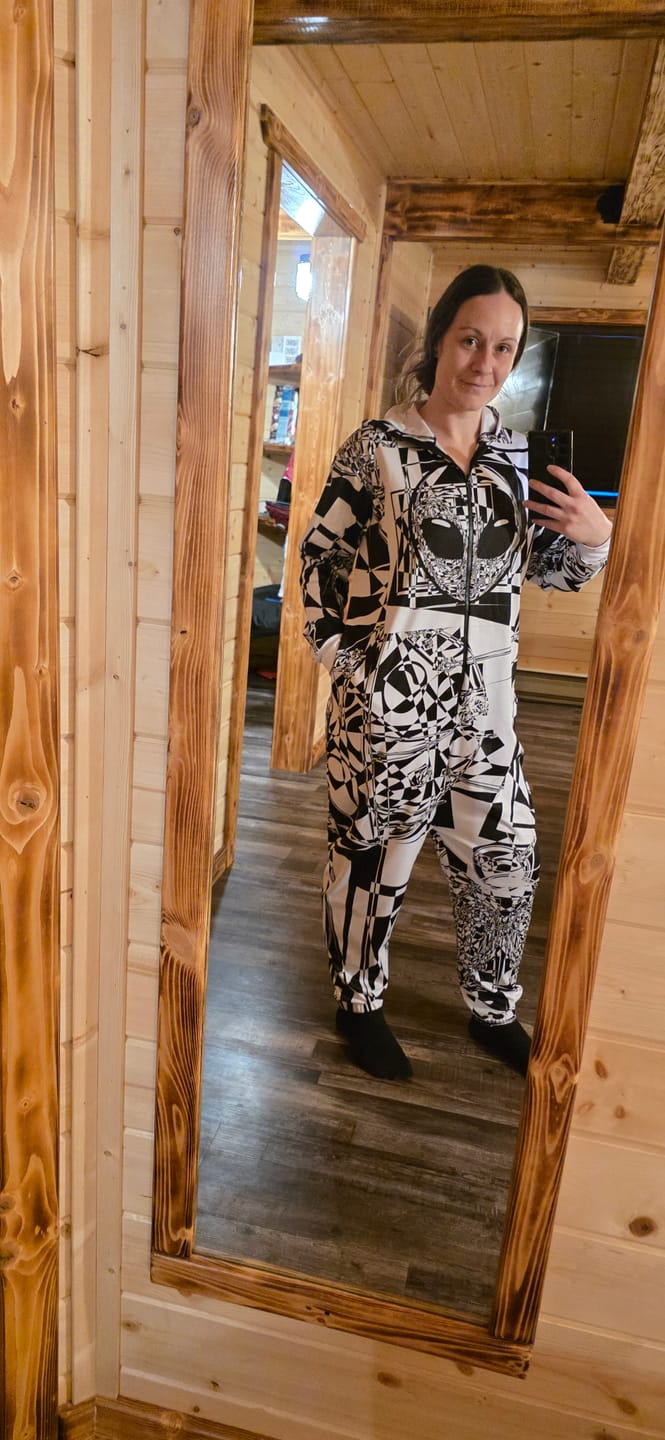Customer photo review of Alien Glitch Onesie