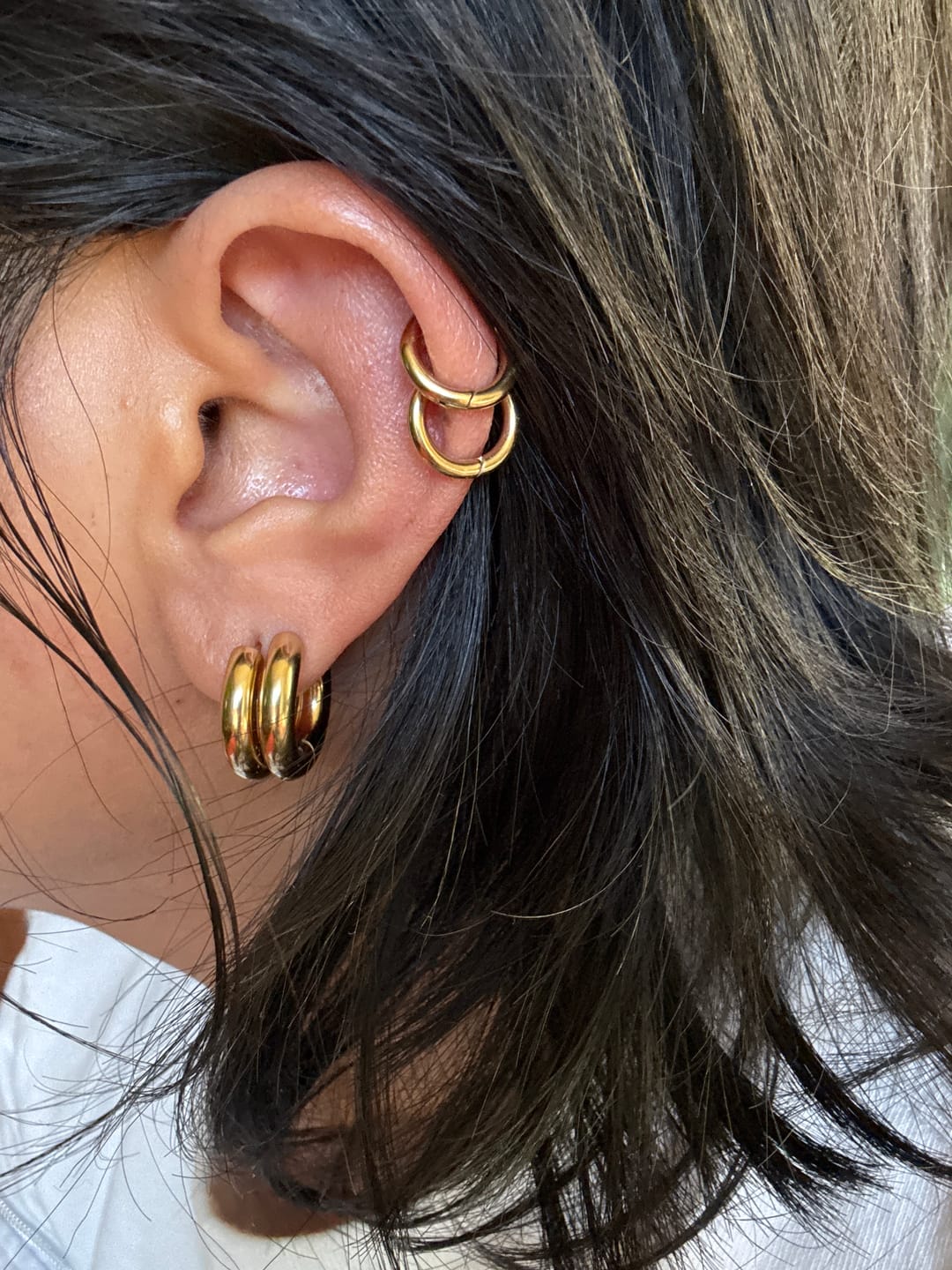 Customer photo review of Chunky Endless Hoops