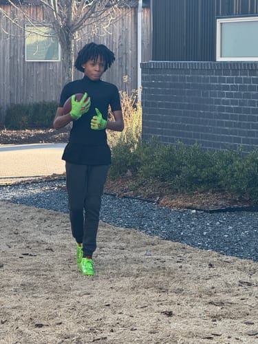 Customer photo review of Ninja Turtles: Raphael Football Cleats – Quantum Speed 2.0 by Phenom Elite