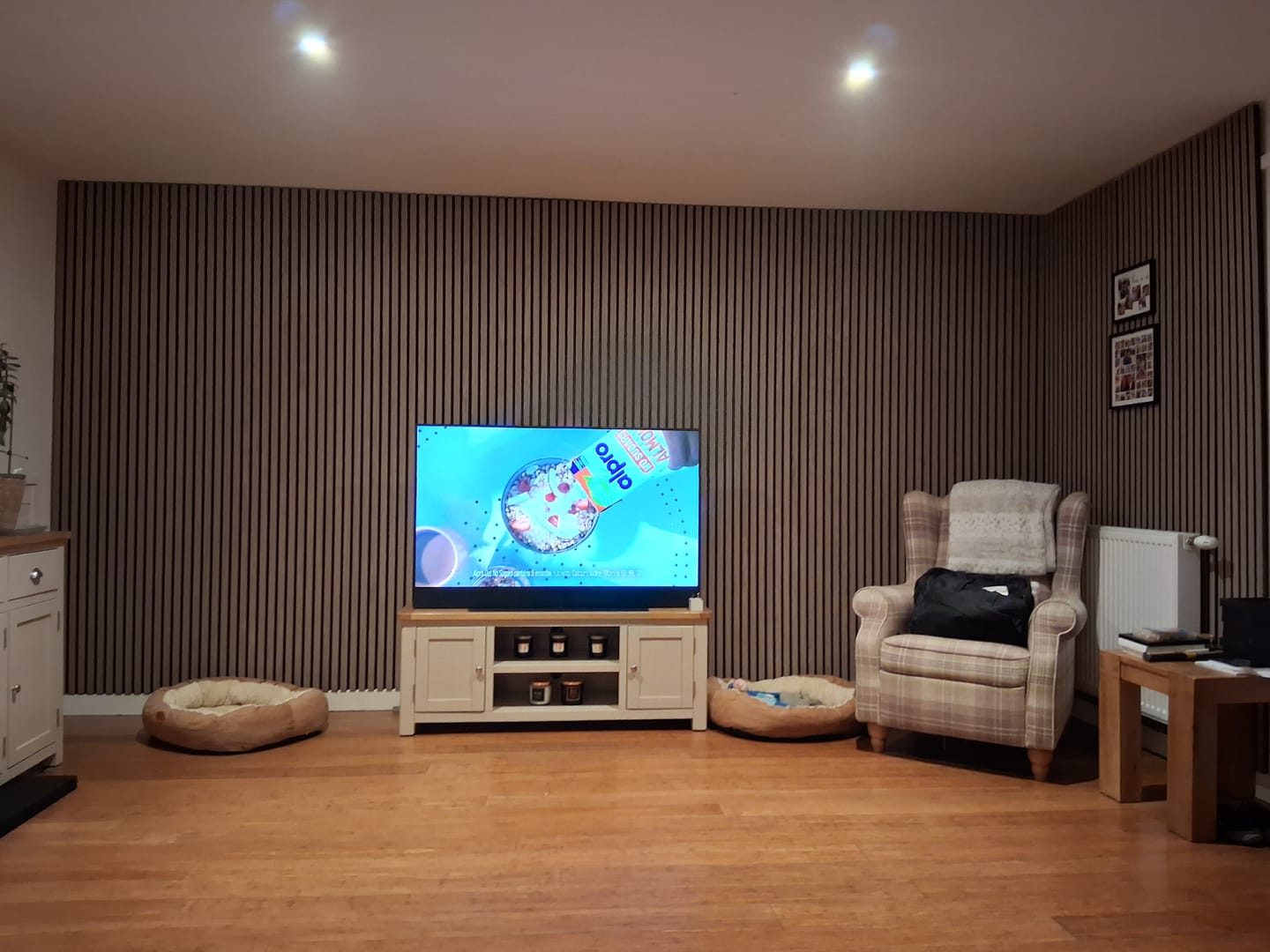 Customer photo review of Acoustic Slat Wall Panel - Walnut