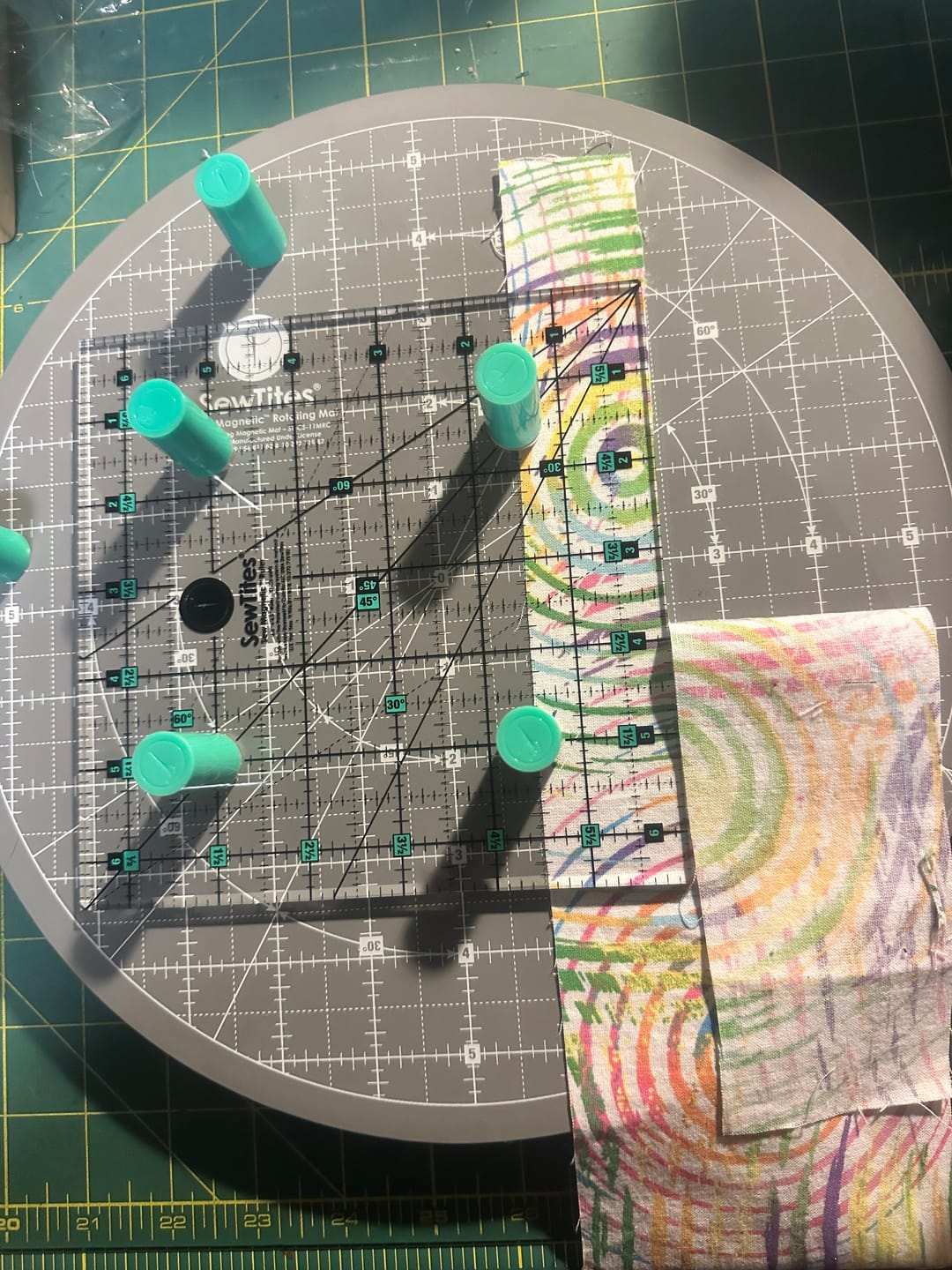 Customer photo review of Sew Magnetic 6.5" x 6.5" Ruler