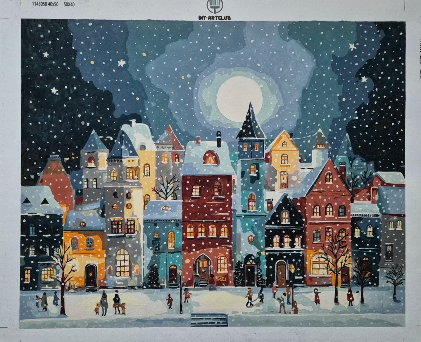 Customer photo review of Christmas Town | Paint by Number